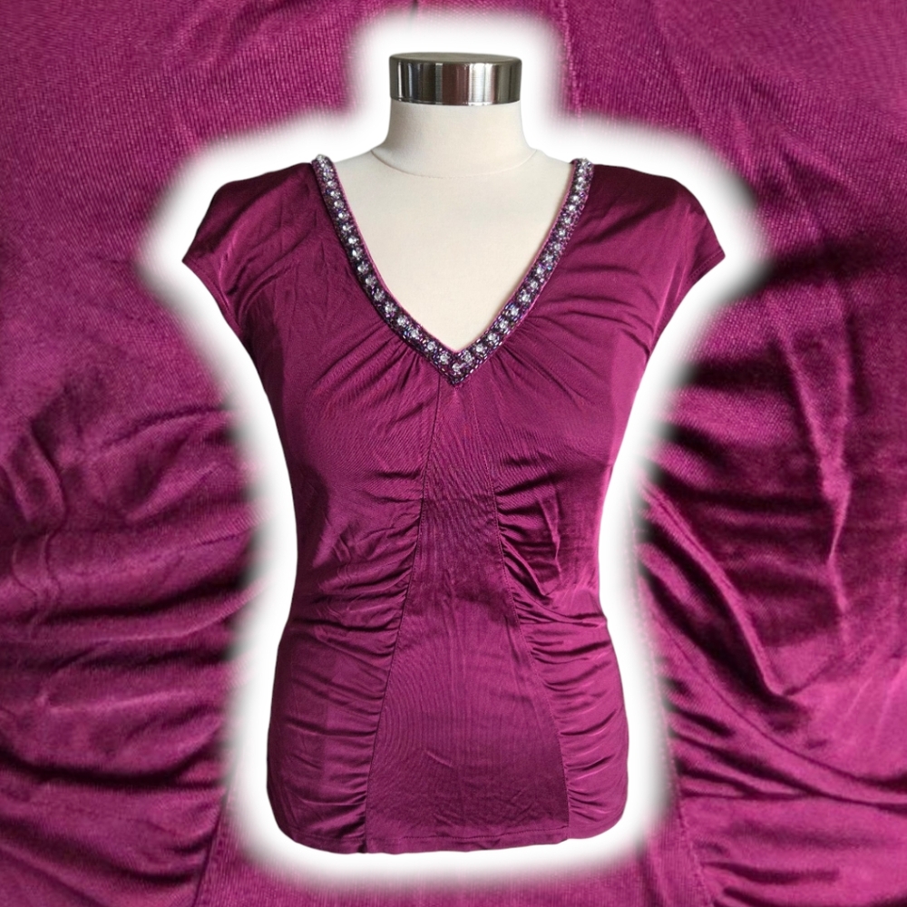 Express Women's Blouse in Deep Purple